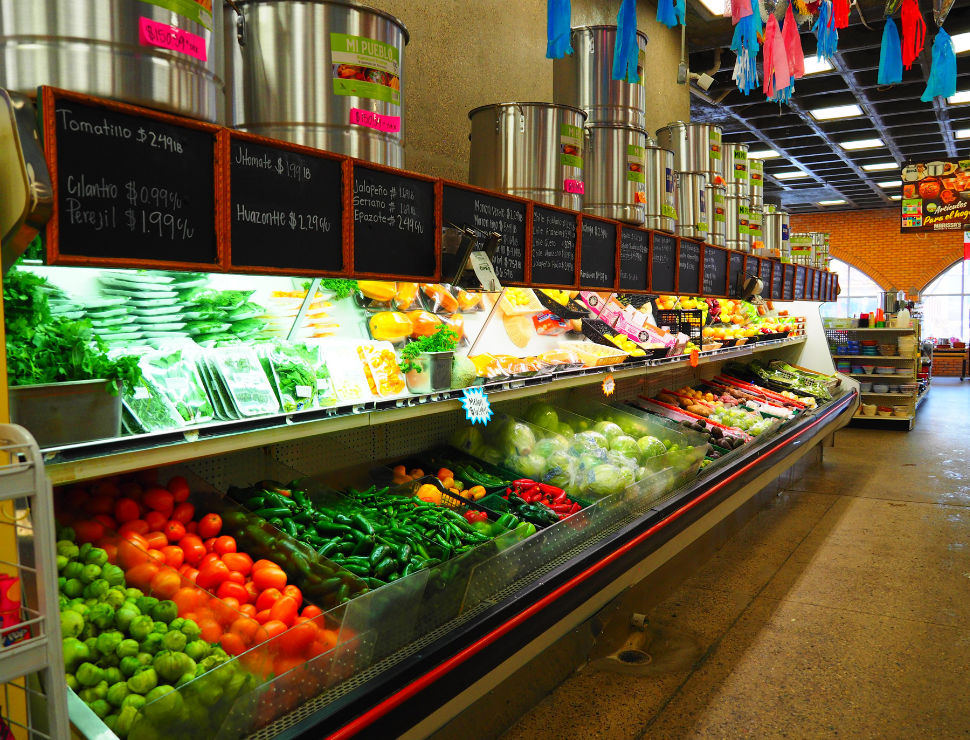 Fresh produce at Hidalgo Market